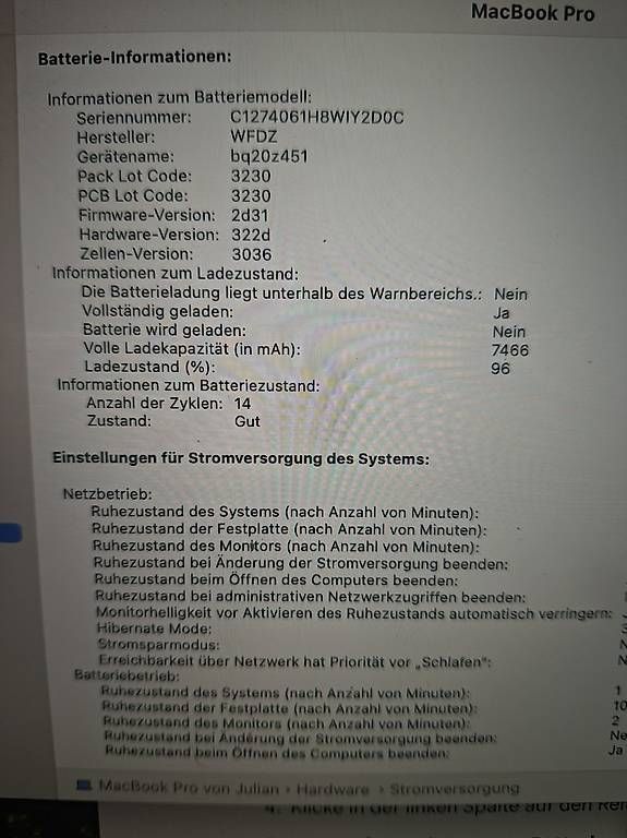 Notebooks: MacBook Pro 15" (2018) mit Touch Bar  Top Zustand  – Gebraucht aus Schwanden Sigrisw von Newline 3