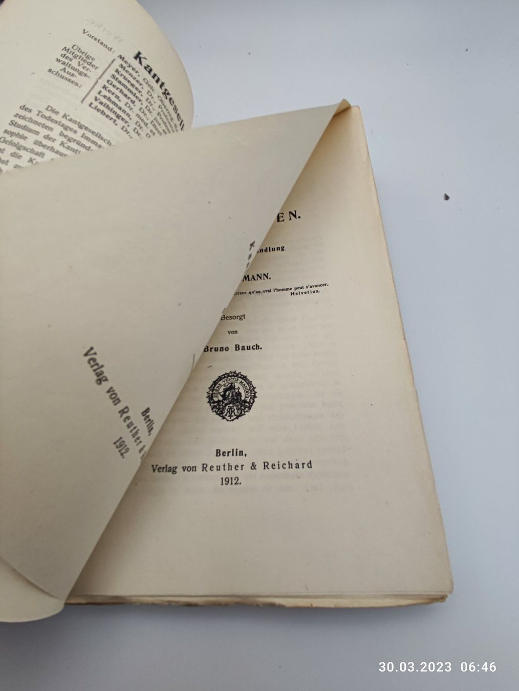 Bücher: PHILOSOPHIE - KANT - 1912 – Gebraucht aus Goldach von Gaip 4