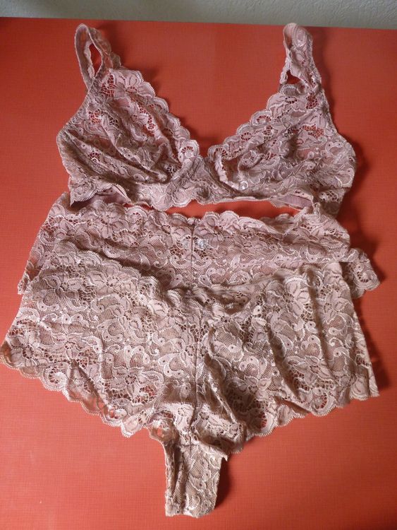 Ensemble soutien gorge et 2 slips Hanro couleur vieux rose | Kaufen