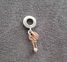 Charm Schlüssel rosé (Herz verschiebbar) +Garantie