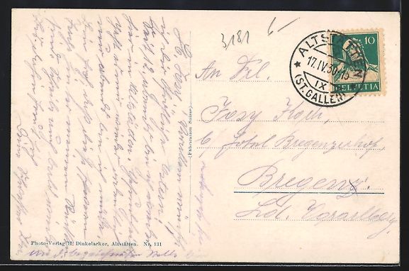 Cartes postales: Altstätten, Blick auf das Krankenhaus – D'occasion à Berlin par bartko-reher 1
