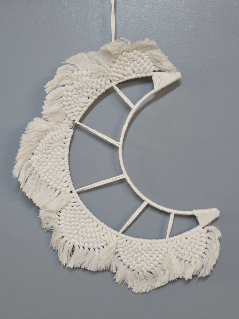 Tutte le decorazioni: Makramee Mond Wandbehang, Boho Deko,Handarbeit ! – Nuovo (secondo la descrizione) da Rheinsulz venduto da Gilea 1