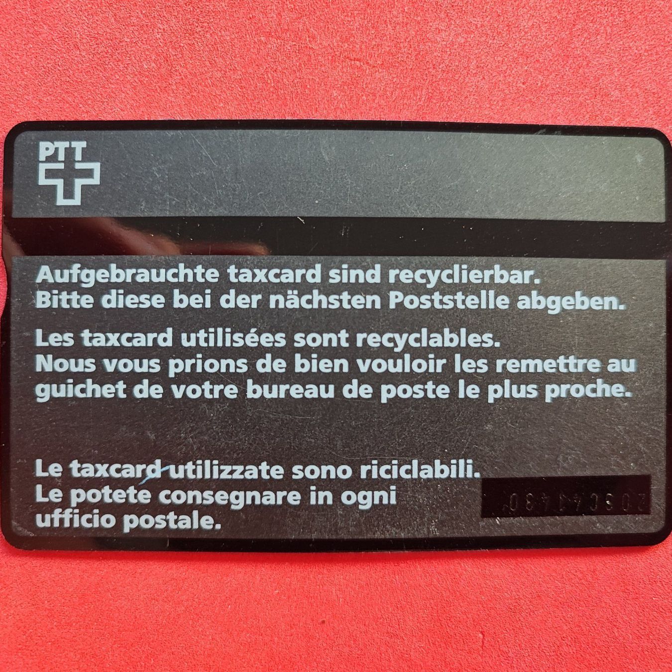 Schede telefoniche: Taxcard – Usato da Dübendorf venduto da kb86_MOVIE 1