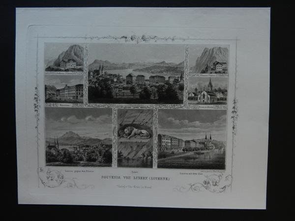 Incisioni: Luzern Souvenirblatt von Ringger – Usato da Risch venduto da Rischli15