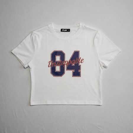 Y2K Varsity Crop Top  "84 Unstoppable" - Sporty Girl Aesthet