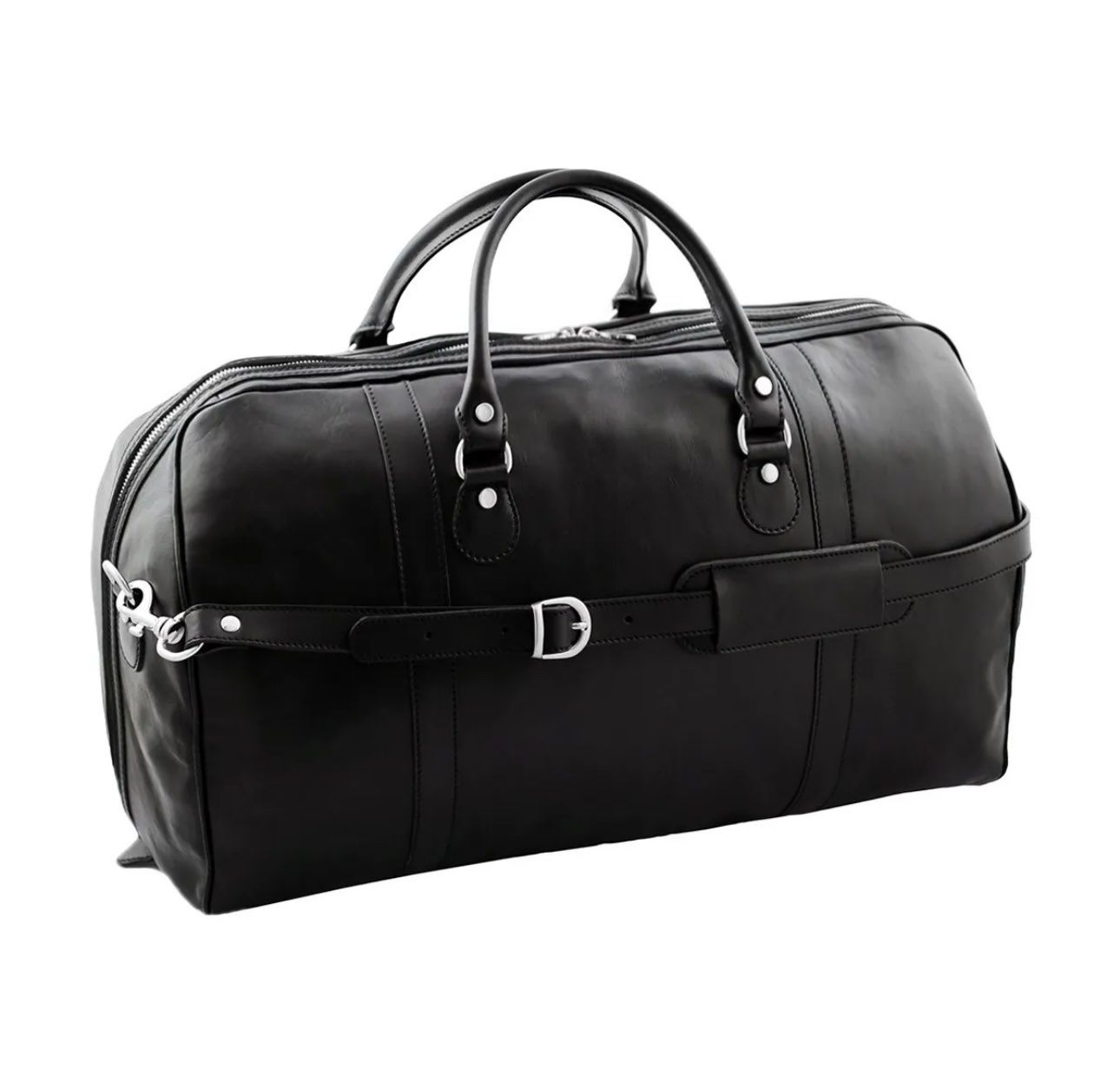 Taschen: Reisetasche Leder Lisbona -  Farbe: Schwarz – Neu und originalverpackt aus Wittenbach von WWW.DRILUBAGS.CH 5