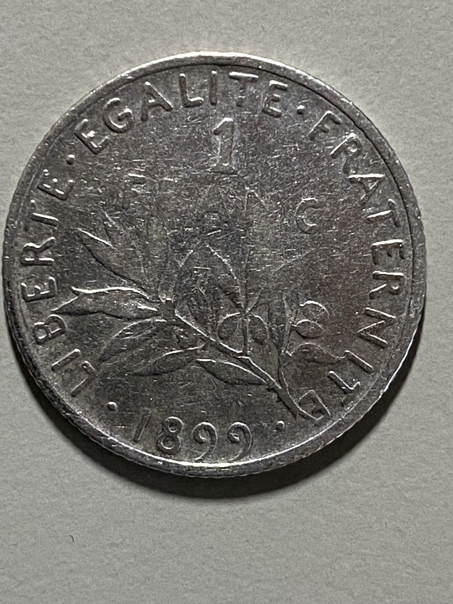 Toutes les monnaies: France - 1 franc - 1899 - AG – D'occasion à Payerne par Mike1682