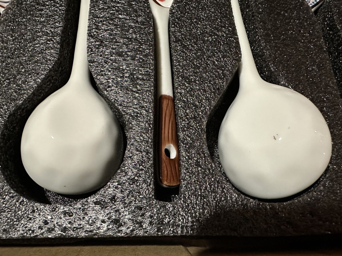Cucchiai: New 6 Ceramic Spoons (Löffel) – Nuovo (secondo la descrizione) da Gattikon venduto da Sarahs_Schatzkammer 3