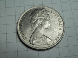 Australien 10 Cent, 1975 sehr schön