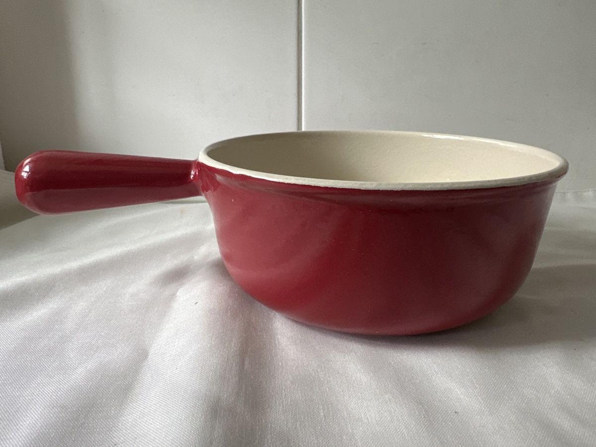 Cousances Padelle: Caqulon, Cousanses, rot emailliert, 20 cm Durchmesser – Usato da Zürich venduto da Chaeffeler 3