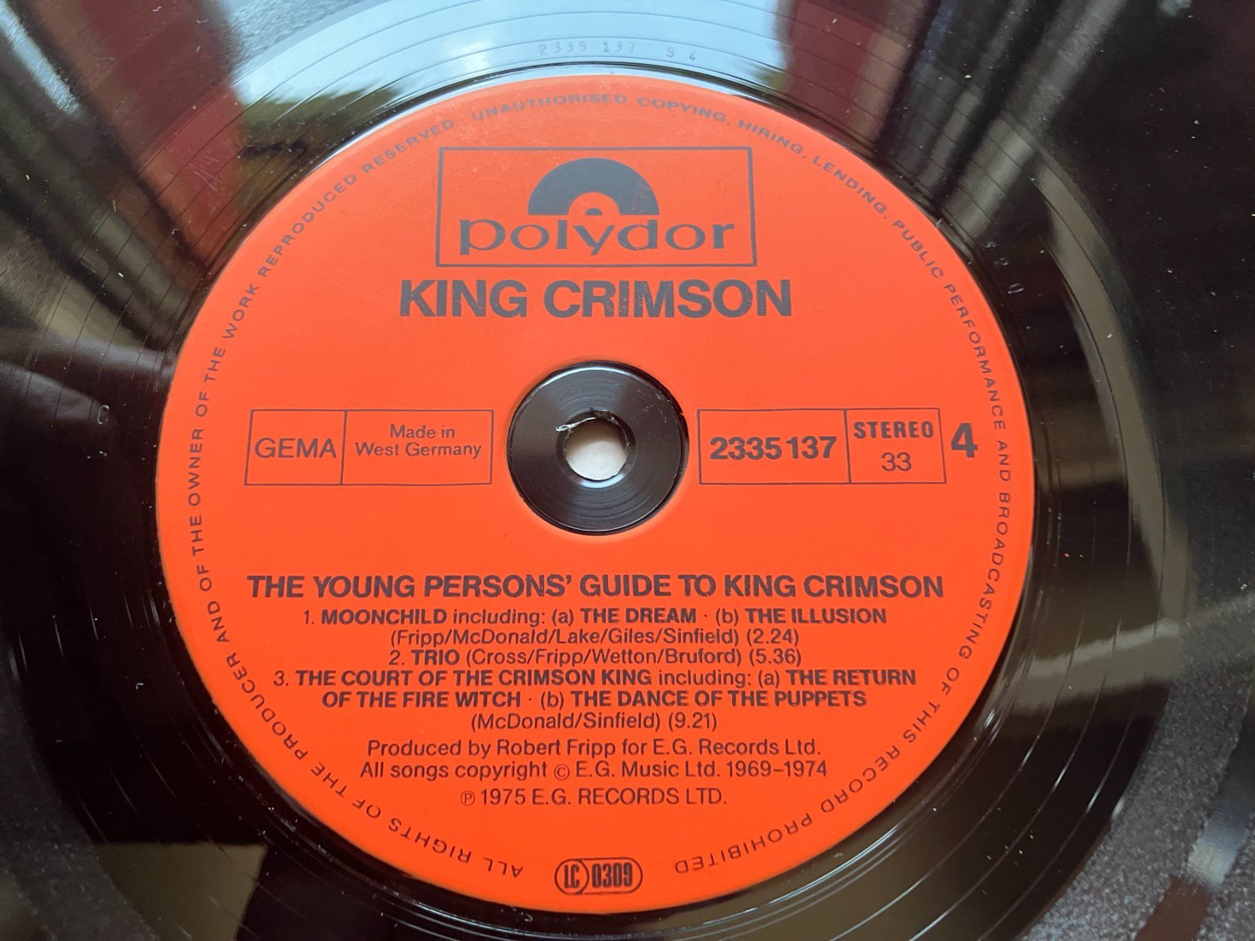 Vinyles: King Crimson – D'occasion à Aarwangen par Jukebox3 9
