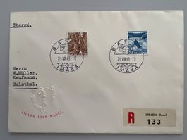 1948 IMABA Basel Nr. 206+207 Einge. Brief