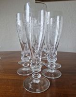 8 Theresienthal Champagnergläser, Radgravur