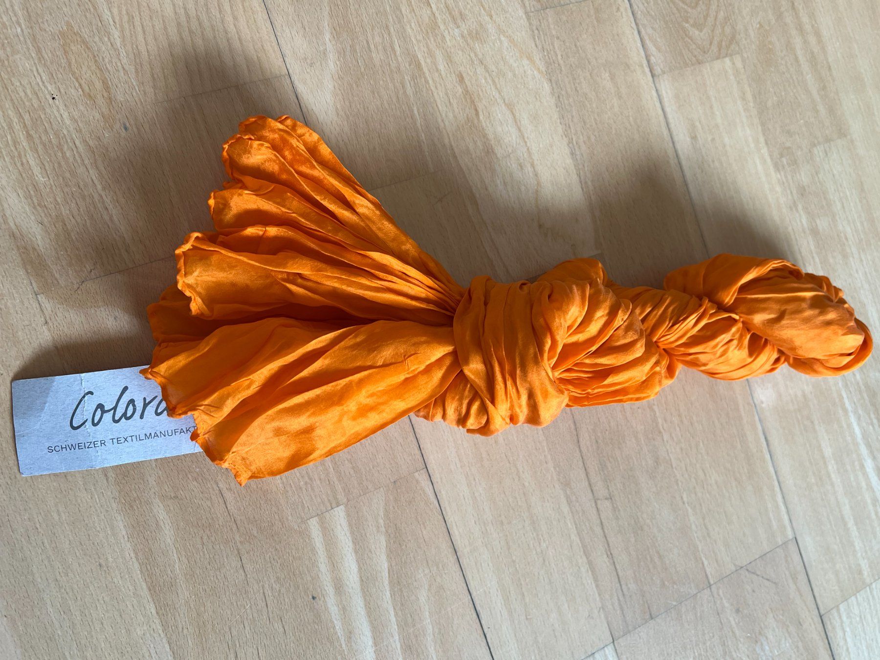 Colora Foulard & Sciarpe: Colora Schal, 100% Seide, Grellorange, NEU – Nuovo e nell'imballaggio originale da Worb venduto da farben20zauber 3