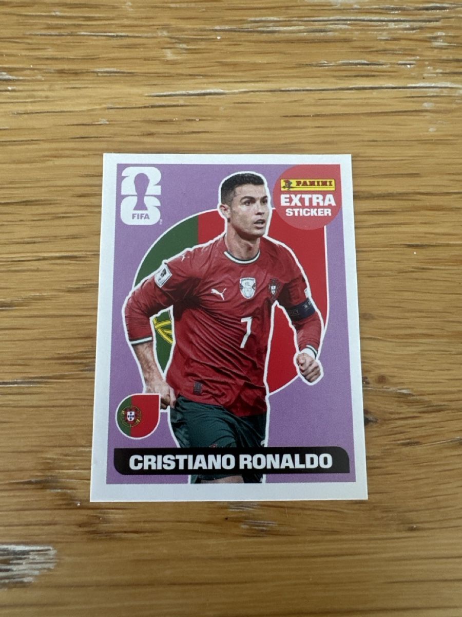 Panini Carte collezionabili: Panini Extra Sticker Christiano Ronaldo World Cup 2026 Basic – Nuovo e nell'imballaggio originale da Grandson venduto da Carpal
