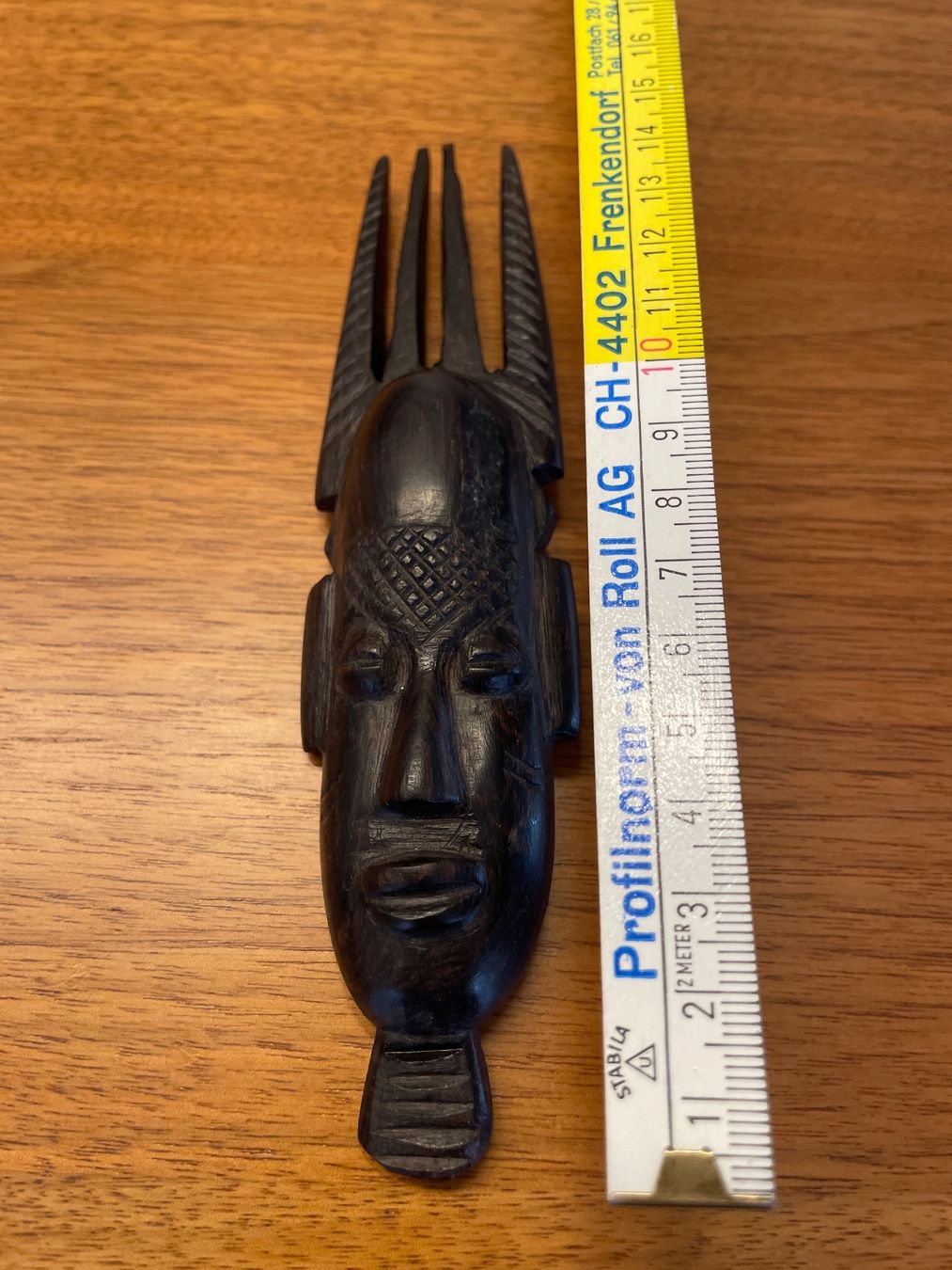 Internationale Kunst: Afrikanische Ebenholz Maske Senegal Semainier Wanddeko 16cm – Gebraucht aus Wettswil von mar_n62n 3