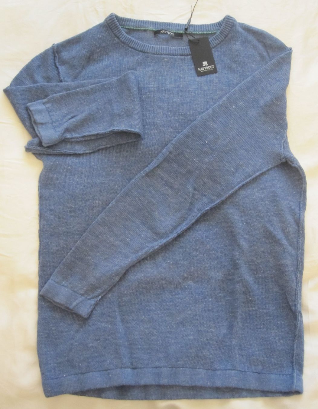 Navyboot Maglioni & Felpe: Pull col rond NAVYBOOT 100% Lin bleu – Usato da Nyon venduto da WHTF 2