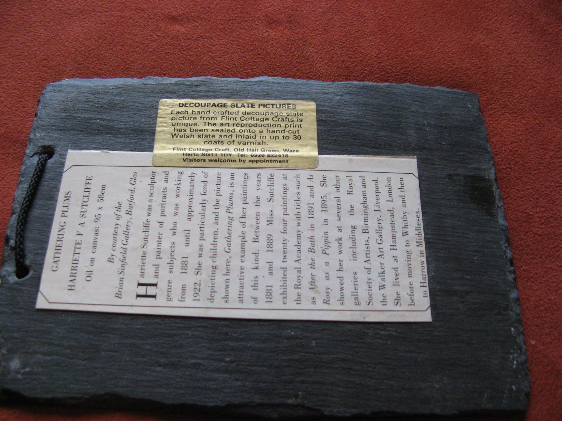 Poster & Bilder: Bild Decoupage & Hand Painted Slate Roofing, Dachziegel – Gebraucht aus Zürich von apil 5