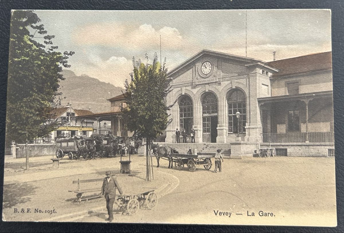 Ansichtskarten: Vevey La Gare  – Gebraucht aus Horw von Tellbub