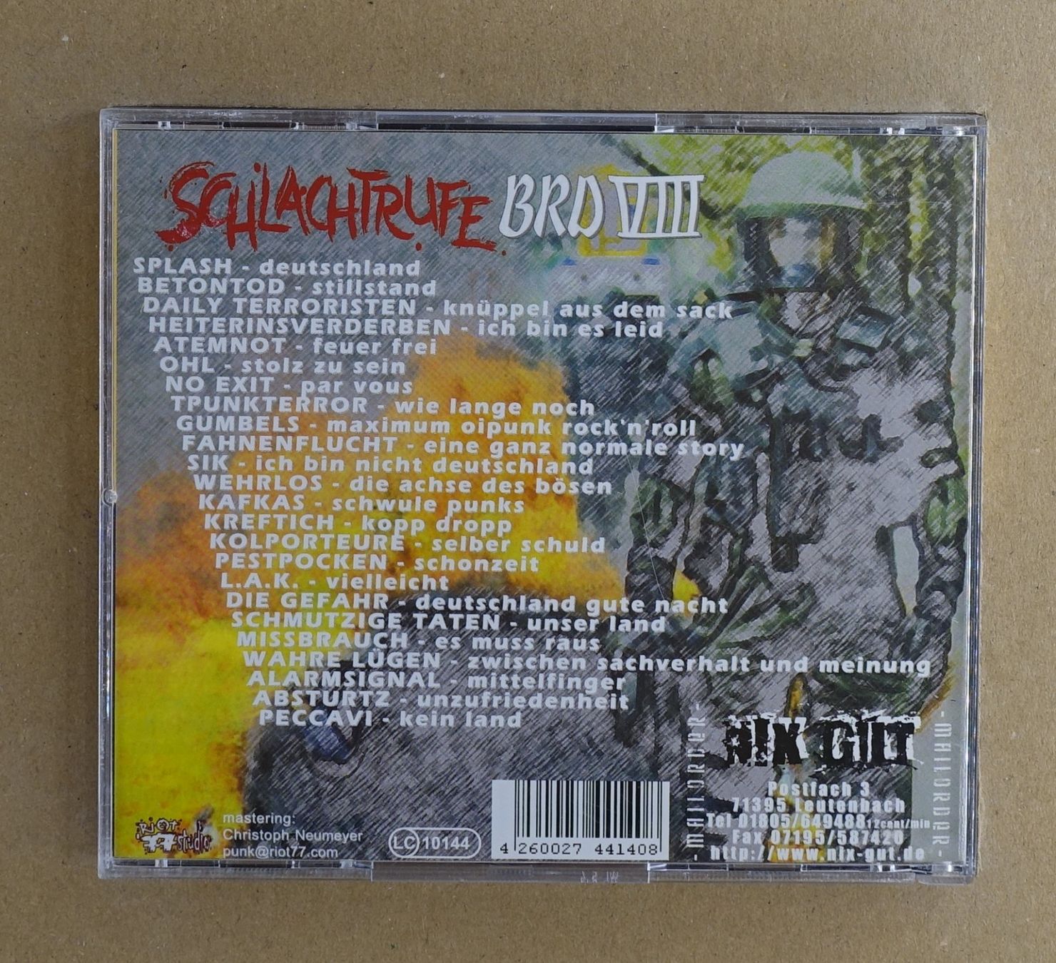 CD: Schlachtrufe BRD VIII - T7 – Usato da Sessa venduto da discoverymedia 1