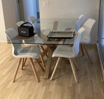 Esstisch „Saskia“ W100xL200xH75 cm inkl. 6 Stühle