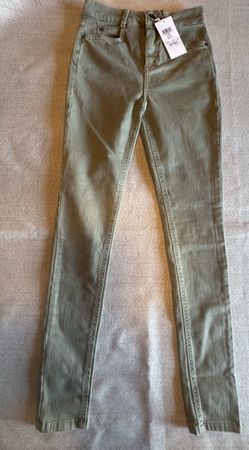 Kookai Denim Pants Khaki/Oliv - Gr. 34 - Neu & Ungetragen