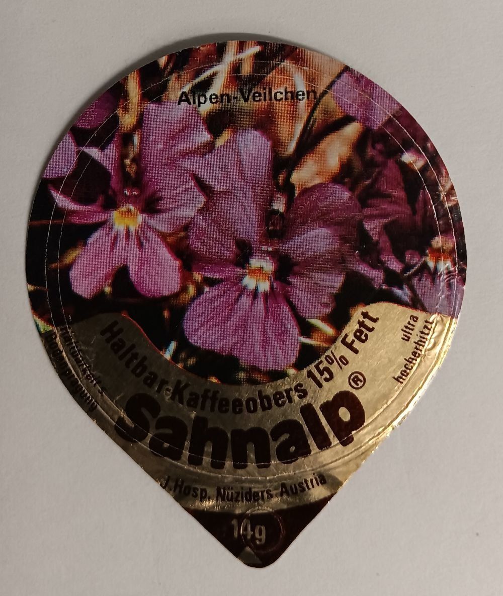 Coperchi dei cremini per caffè: Serie 5 Alpenblumen - I - Nr 5 – Usato da Matzingen venduto da zingana