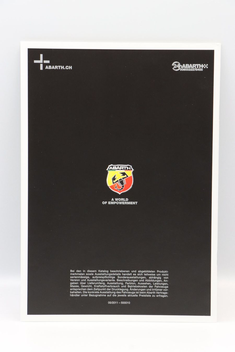Fiat Documenti: Fiat Abarth 500 Cabrio 2011 Prospekt – Usato da Bühl b.Aarberg venduto da Collectorpassions 1
