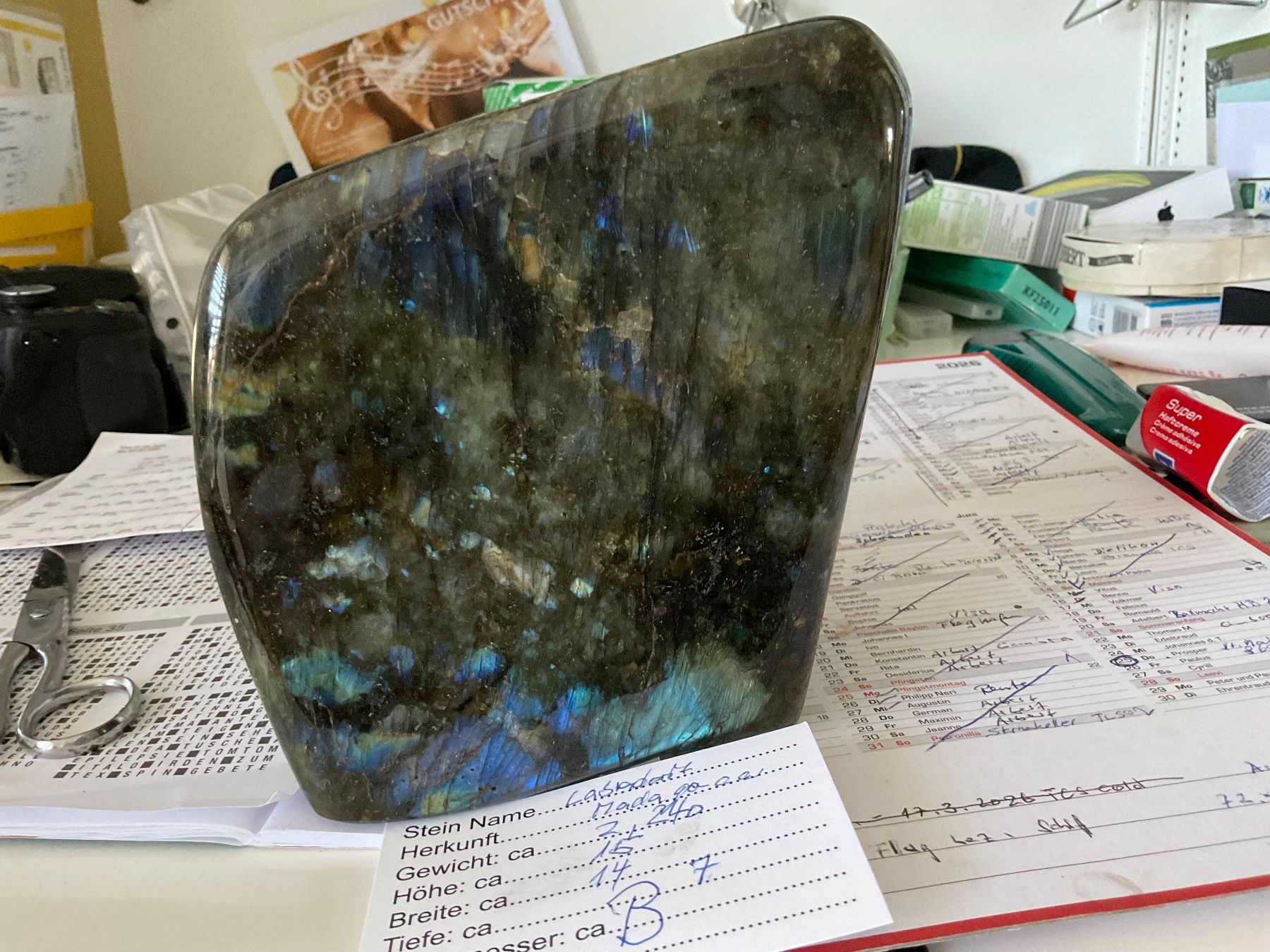 Minerali & Pietre curative: Labradorit beste QQualität – Nuovo (secondo la descrizione) da Gibswil venduto da MineralienJRS 1