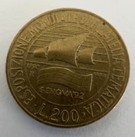 Italien 200 Lire, Genoa Briefmarkenausstellung  1992