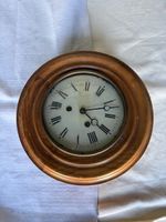 Wanduhr Holz achteckig mit Pendel gebrauchter Zustand