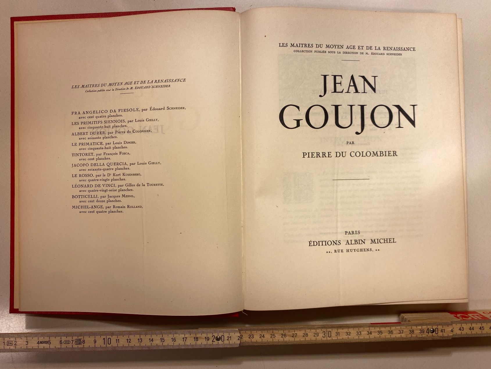 Libri: Jean Goujon, par Pierre du Colombier – Usato da Fribourg venduto da kaleidoscop 1