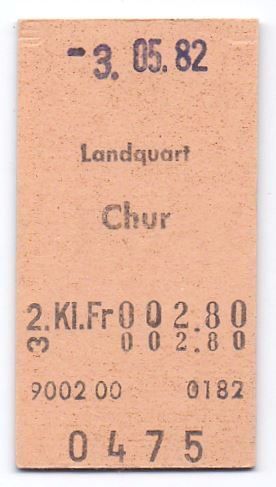 Biglietti: Billette Landquart - Chur – Usato da Langenthal venduto da Sammlungs_aus