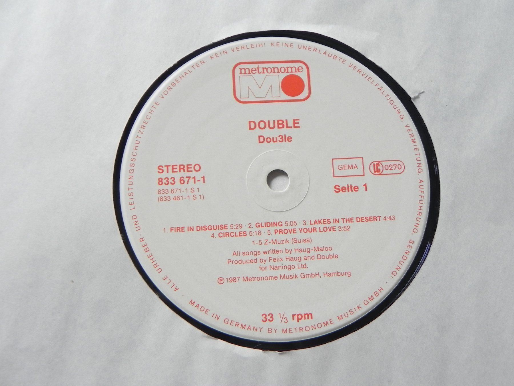 Dischi in vinile: LP Schweiz CH Double 1987 Dou3le – Usato da Siebnen venduto da krimsie 4