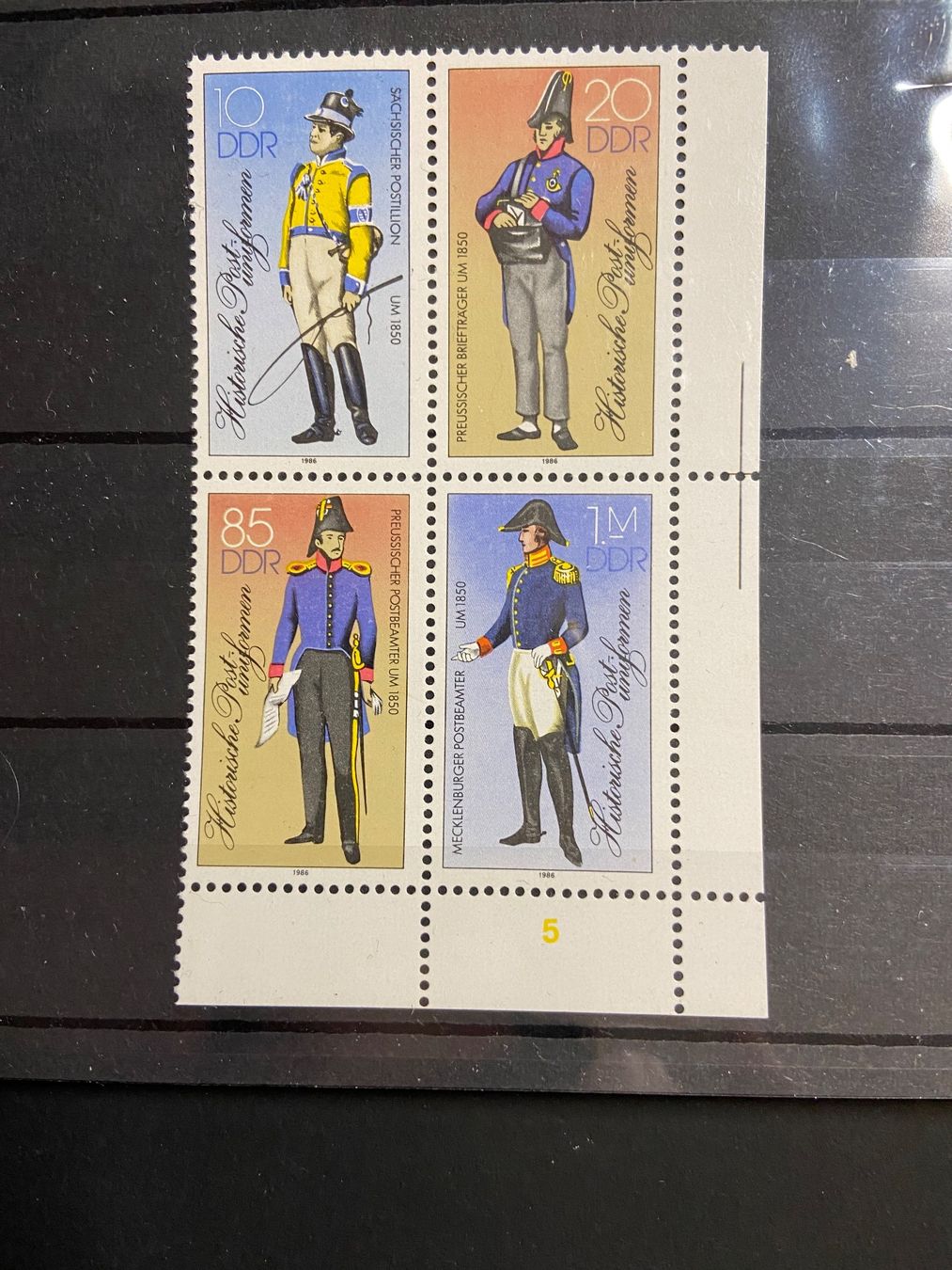 Alle Briefmarken: DDR 1986 Postuniformen 4er Block** – Gebraucht aus Wil SG von fva01