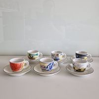 6 Espressotassen mit Untertassen, Ancap-Tassen, Tognana-Unte
