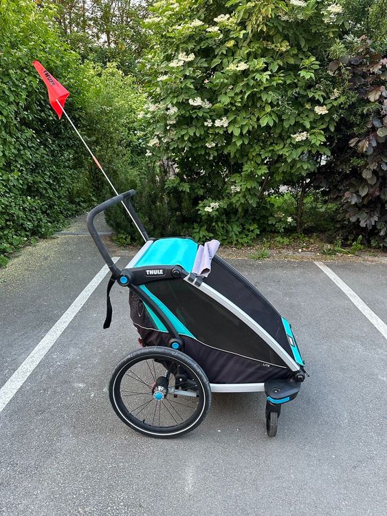 Remorque Vélo Thule Chariot Cross 2 - Deux Places - Couleur Kaki Délavé - Neuf