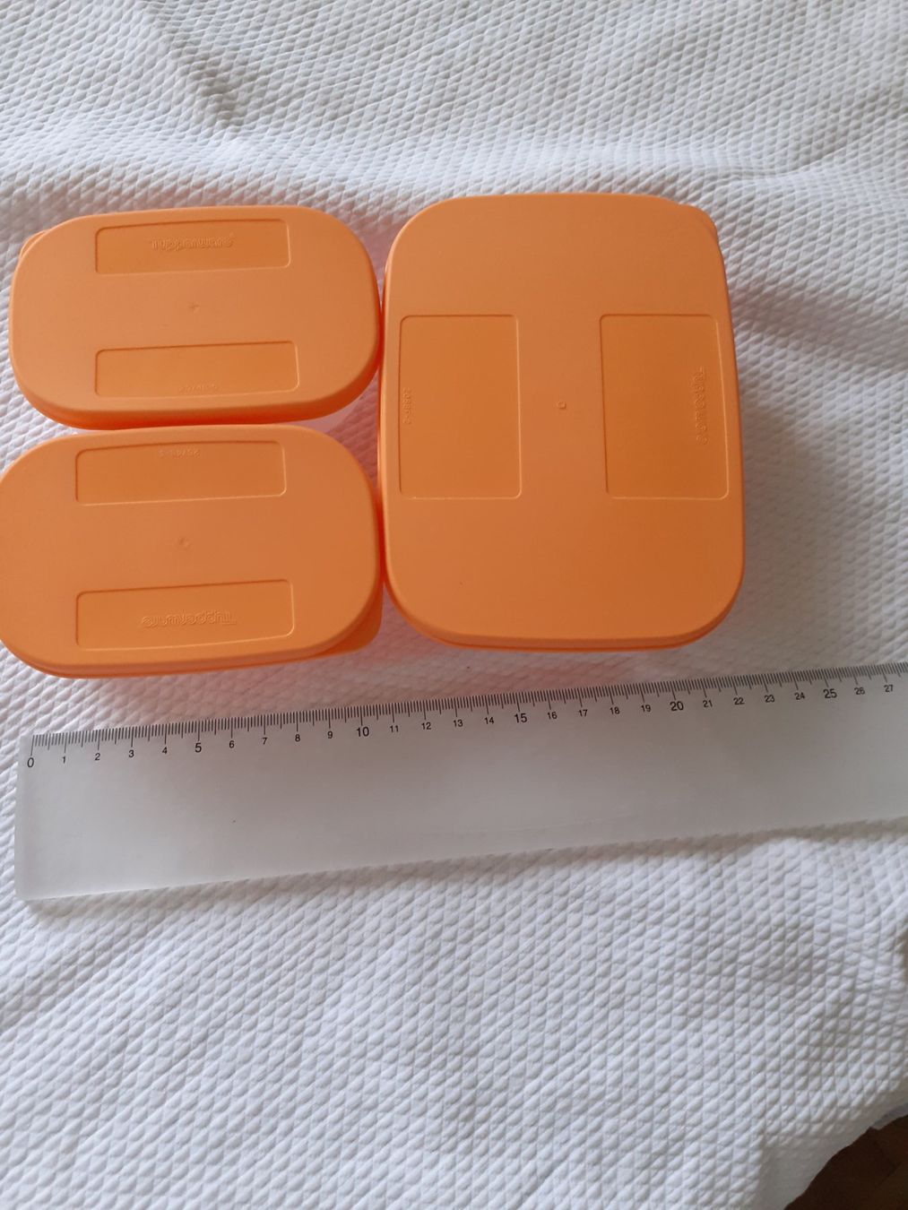 Tupperware Behälter & Ähnliches: Tupperware Vorratsdose orange 3er Set gebraucht – Gebraucht aus Yverdon von DerStorchUndDieBiene
