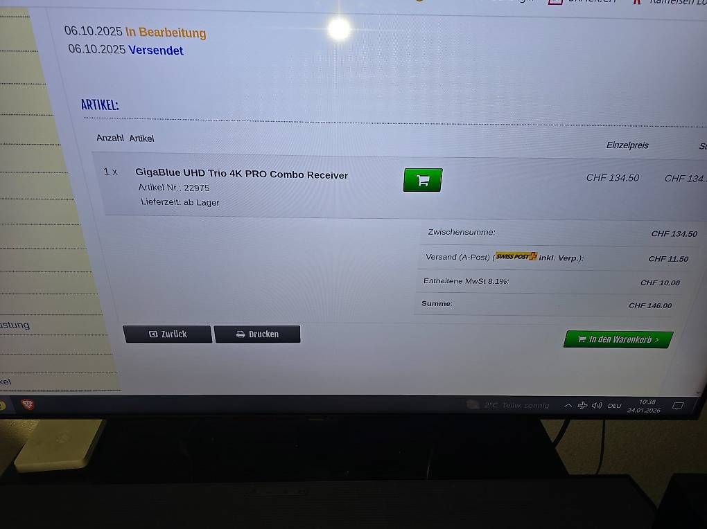 Ricevitori: Sat Receiver GigaBlue UHD Trio 4K Pro – Usato da Wattenwil venduto da Rasta1978 4