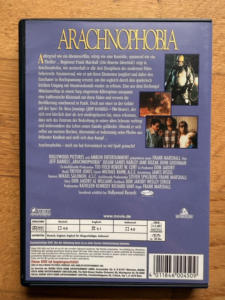 Alle DVDs: Arachnophobia - DVD – Gebraucht aus Kölliken von nerdorado 1