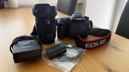 Canon EOS 80 D (W) mit Objektiv SIGMA 18-300mm, Top Zustand