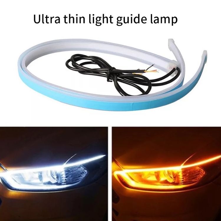 60 cm ultradünne Auto Soft Tube LED-Streifen Tagfahrlicht Blinkerlampe