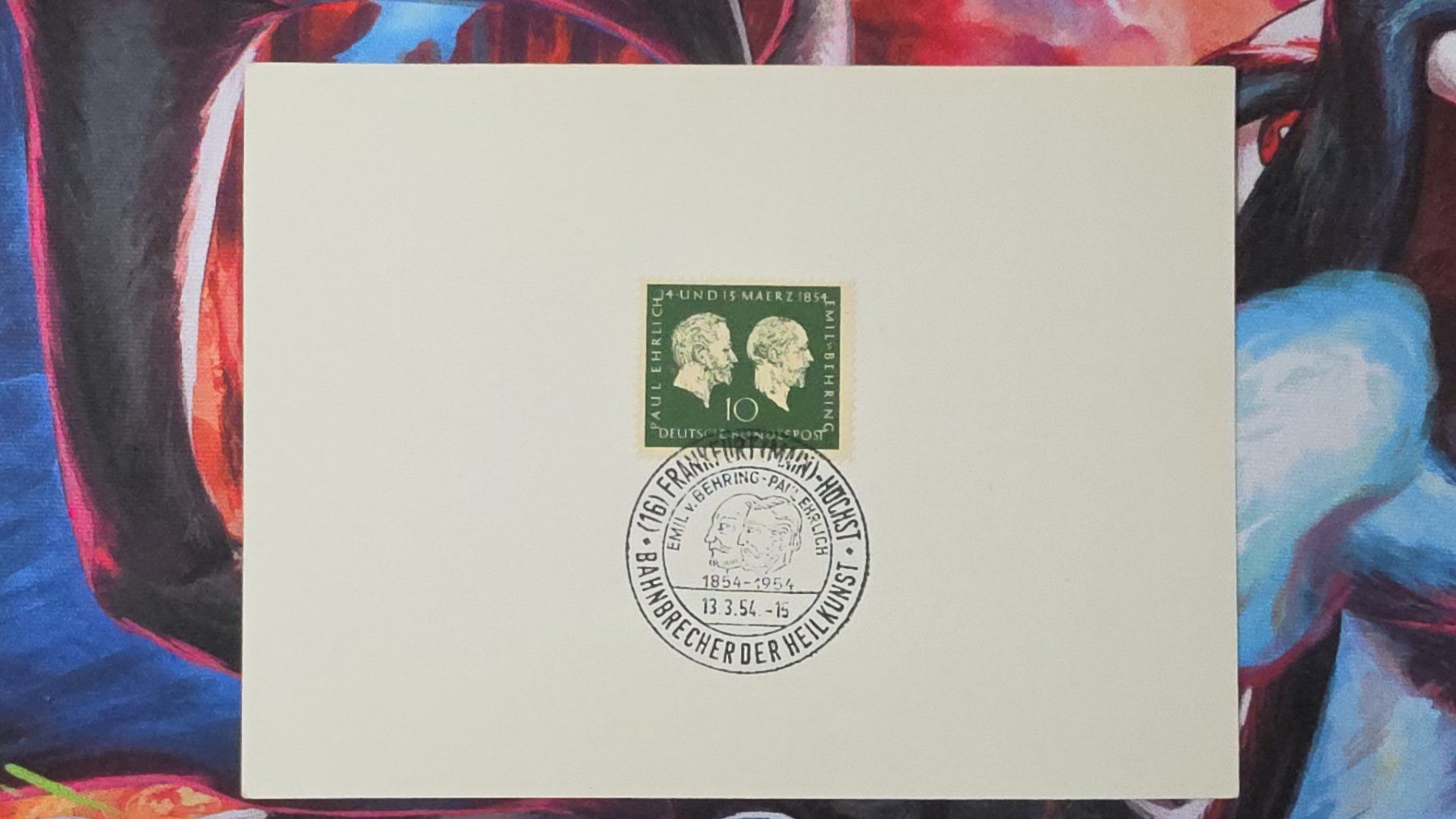 Alle Briefmarken: CL35 2x Document + Timbre Allemagne 1954 – Gebraucht aus Cousset von Patrick_Collections 1