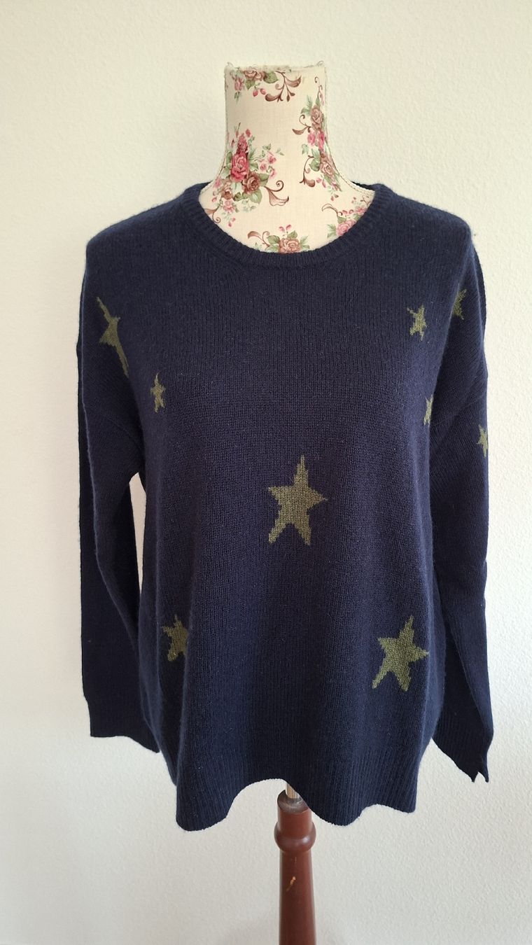 Paul Kehl Pulls & Sweat-shirts: Pullover Paul Kehl dunkelblau Sternmuster Grösse M – D'occasion à Kriens par Wolly85 2