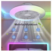 Oyajia RGB LED Deckenventilator mit Bluetooth-Lautsprecher