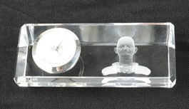 Mahatma Gandhi 3D Kristall Uhr, gebraucht