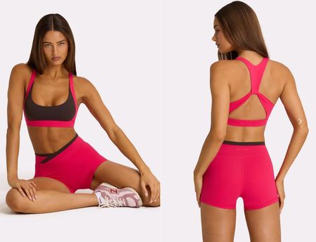 Soft Active Shorts & Sport BH pink/schw. Gr S-NEU! Portofrei