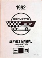 Werkstatthandbuch / Service Manual Chevrolet Corvette 1992