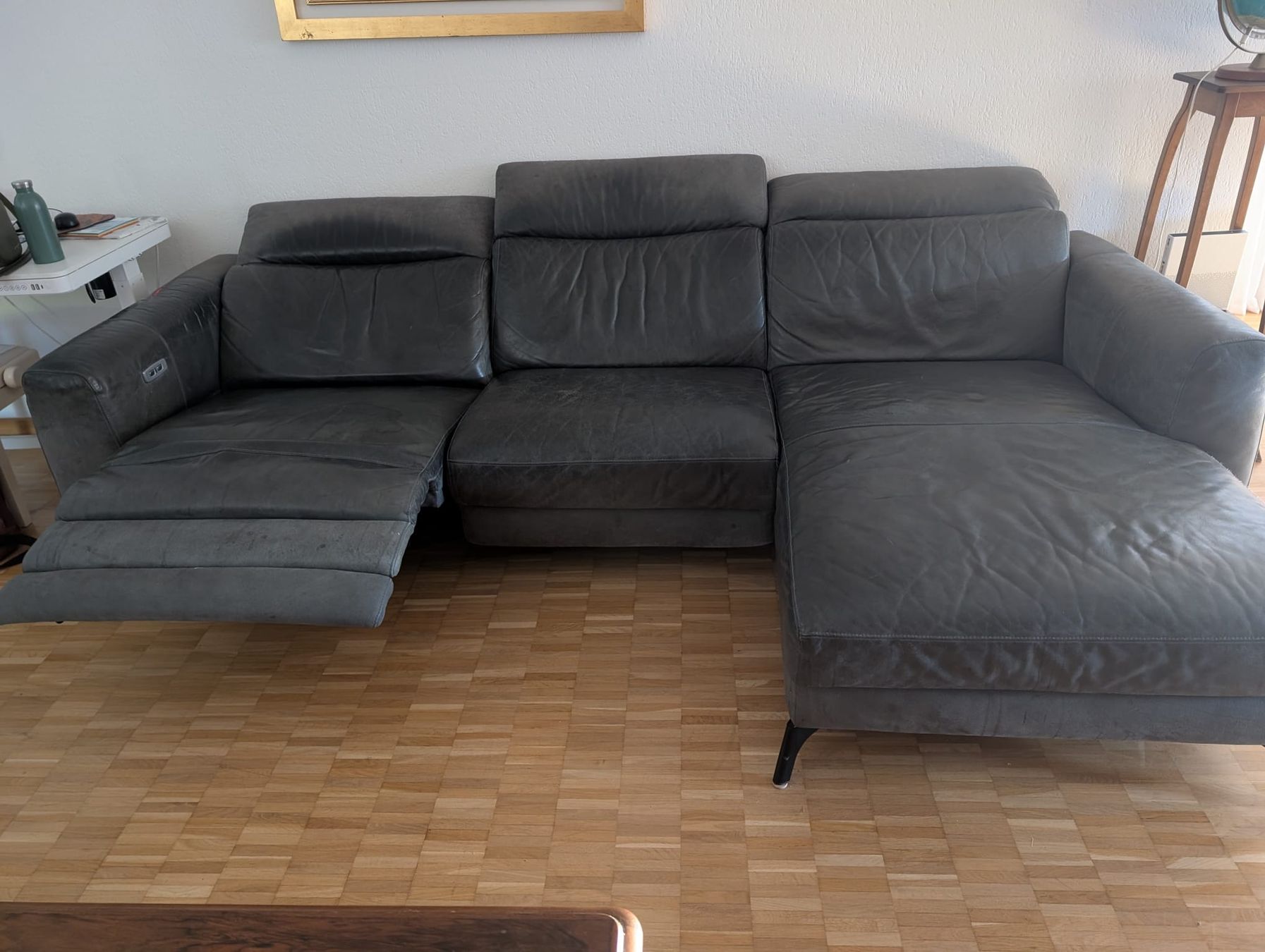 Divani: Ledersofa in Dunkelgrau – Usato da Glattbrugg venduto da Peppinlucano 1