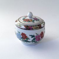 ASIA Lotos Vintage Blumen Zuckerdose